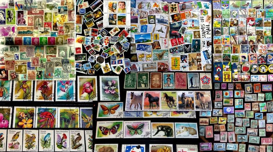 Stamps puzzle online from photo