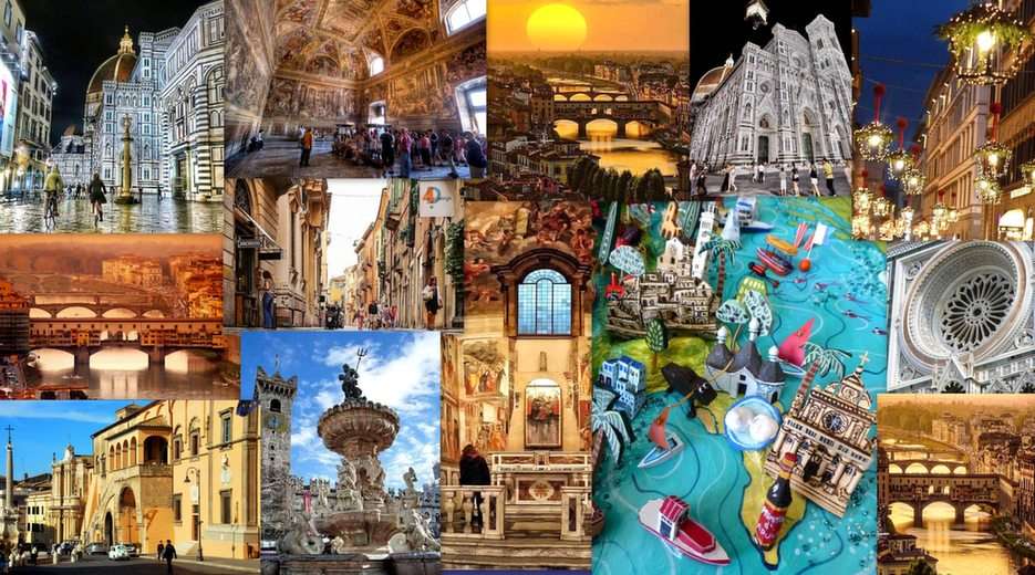 Florens-collage pussel online från foto