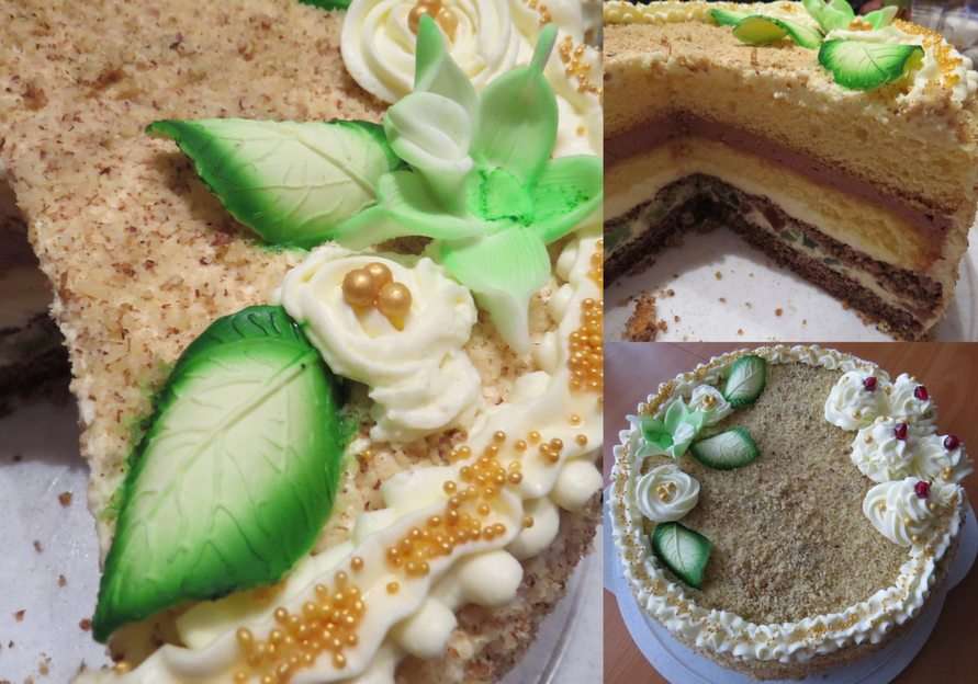 Tårta collage pussel online från foto