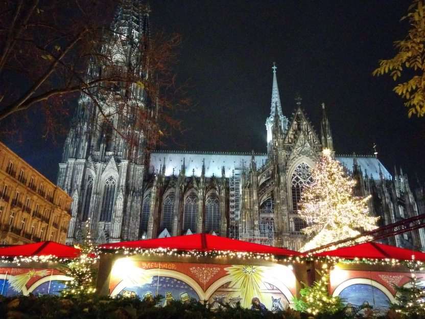 Weihnachtsmarkt am Kölner Dom Online-Puzzle