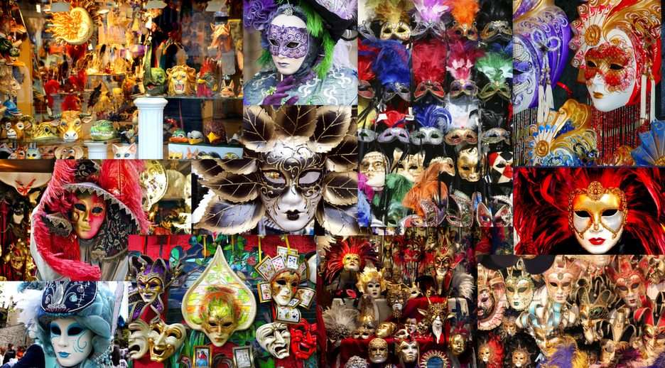 Venetianska masker Pussel online