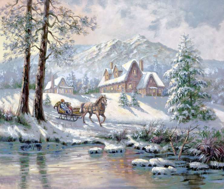 Christmas picture puzzle online from photo