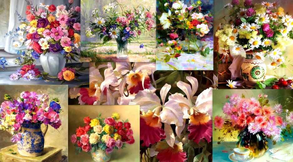 Collage floral puzzle online a partir de foto