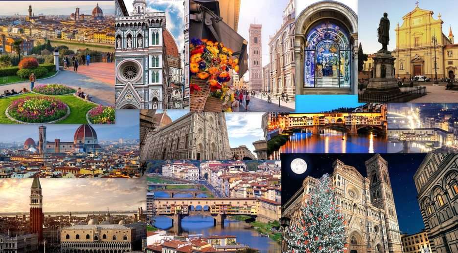 Florence-collage puzzle online from photo