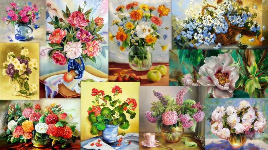 Flores - pintura puzzle online a partir de foto