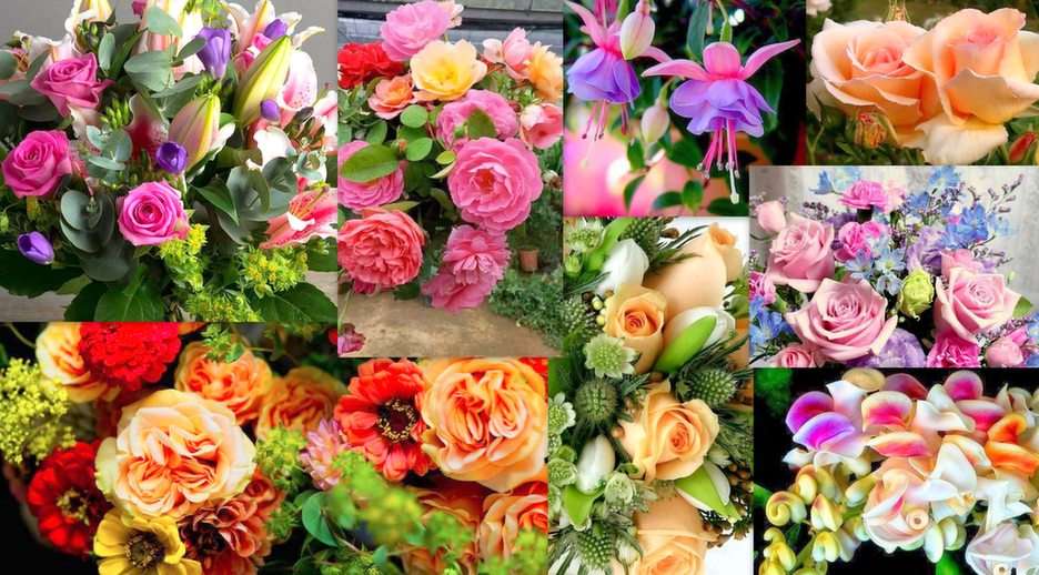 Colaj floral puzzle online