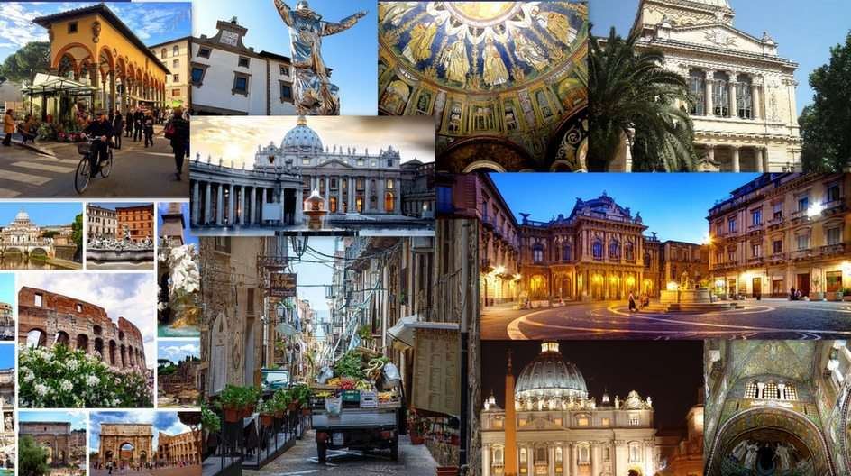 Rome-collage puzzle online from photo