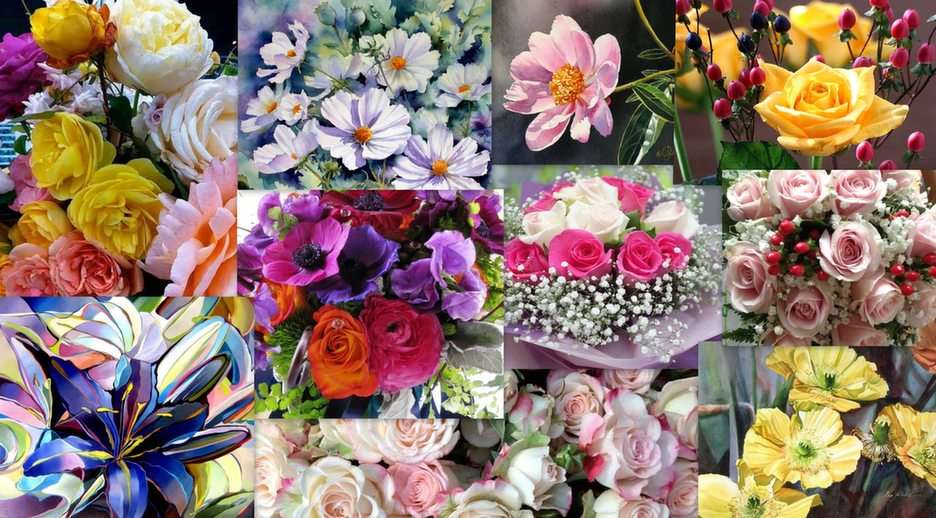 Floral κολάζ online παζλ