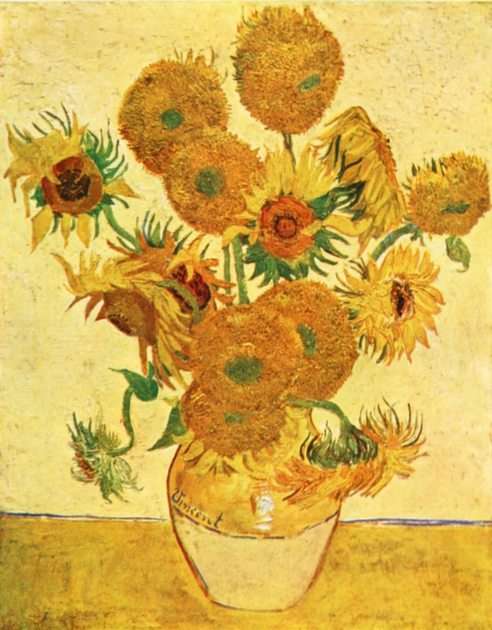 Van Gogh's Sunflowers online puzzle