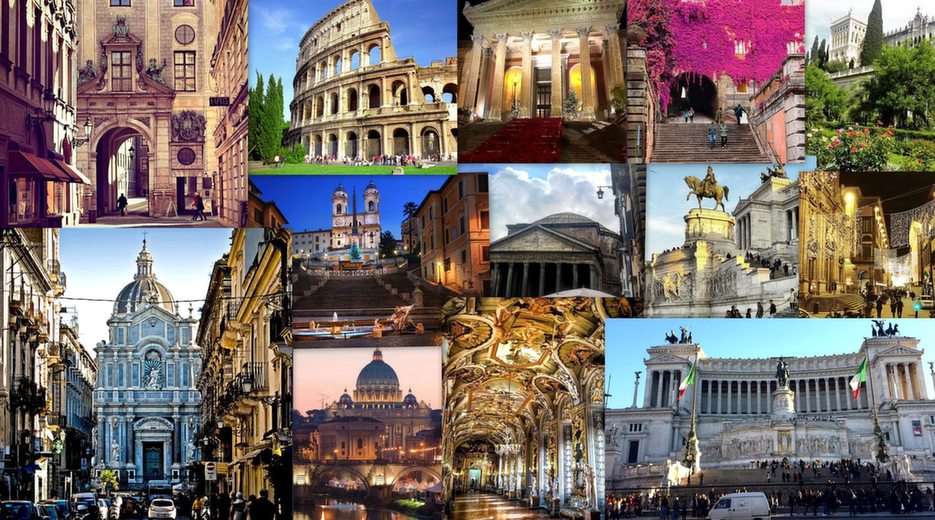 Róma-kollázs puzzle online fotóról