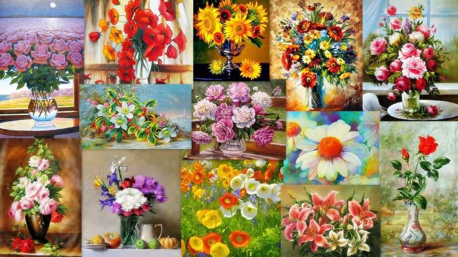 Virágok - festés online puzzle