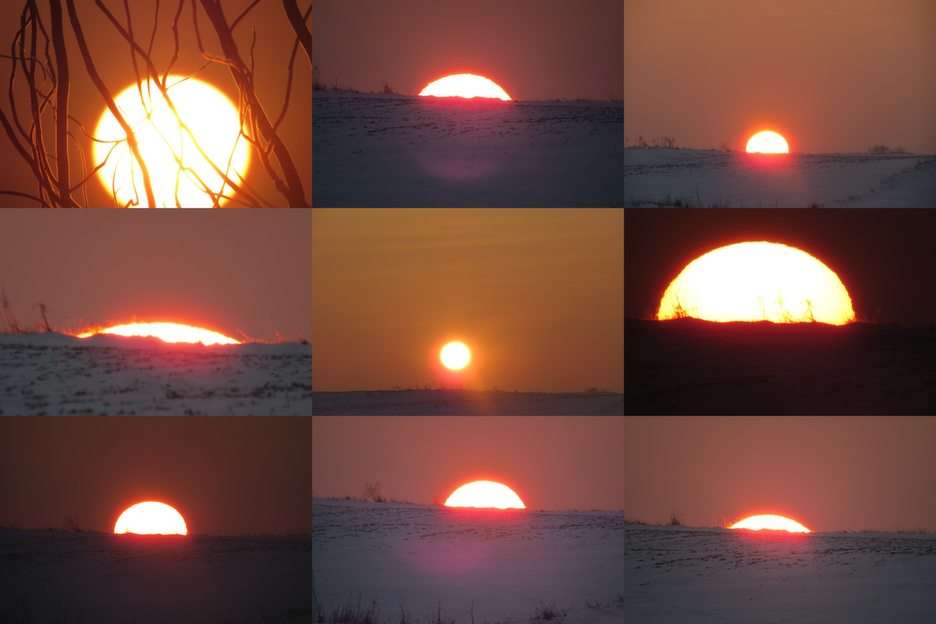 Januar Sonnenuntergang Online-Puzzle vom Foto