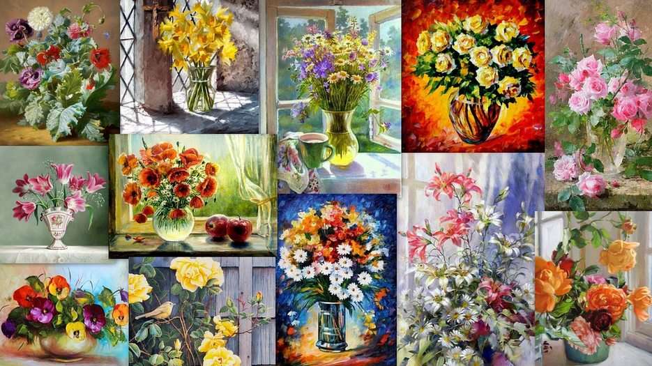 Virágok - festés puzzle online fotóról