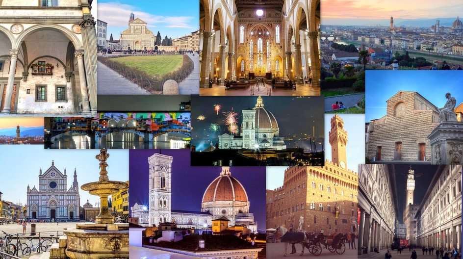 Florence-collage puzzel online van foto