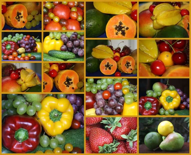 fruta - collage rompecabezas en línea