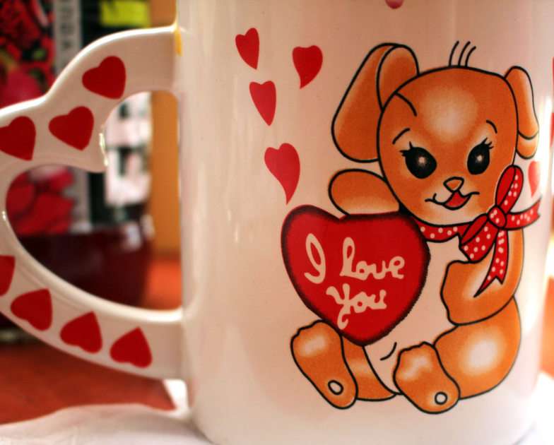 マグカップ型のバレンタイン 写真からオンラインパズル
