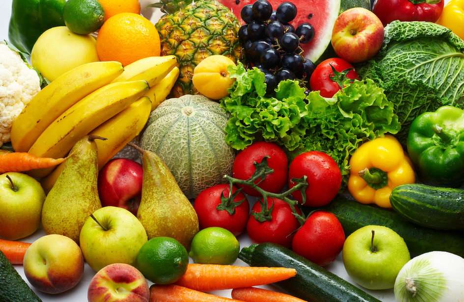 Frutas y vegetales puzzle online a partir de foto