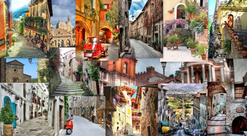 Ruas italianas puzzle online a partir de fotografia