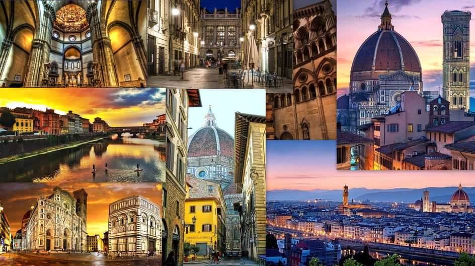 Флоренция-коллаж онлайн-пазл