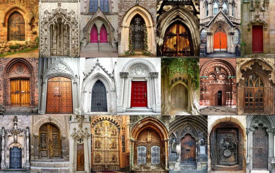 Dveře kostela puzzle online z fotografie