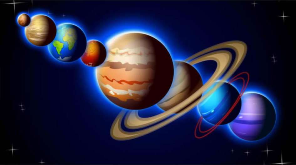 Planets puzzle online from photo