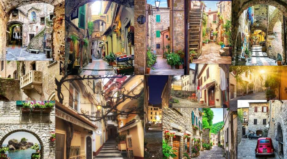 Olaszország-sikátorok puzzle online fotóról