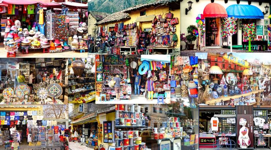 Winkels met souvenirs puzzel online van foto