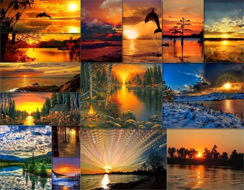 Zonsondergangen puzzel online van foto