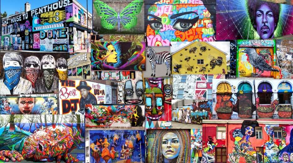 Londres-graffiti puzzle online a partir de fotografia