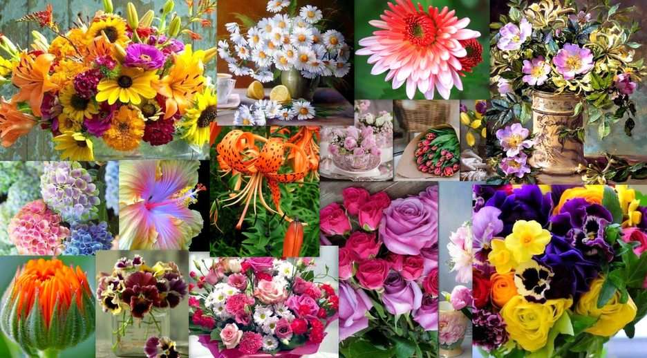 Collage floral puzzle online a partir de foto