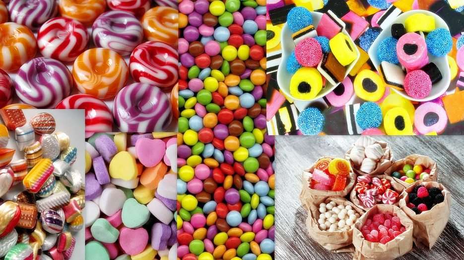Candies puzzle online from photo