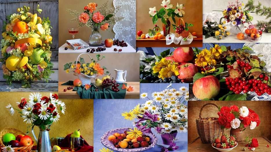 Flores e frutas puzzle online