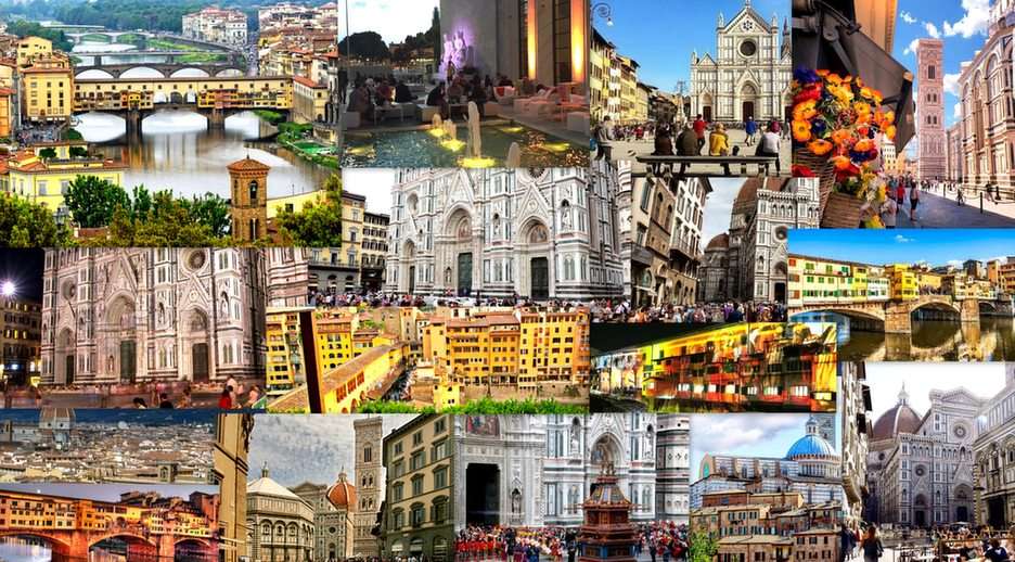 Firenze-kollázs puzzle online fotóról