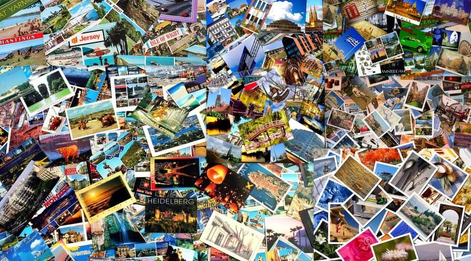 Cartes postales de voyage puzzle en ligne à partir d'une photo