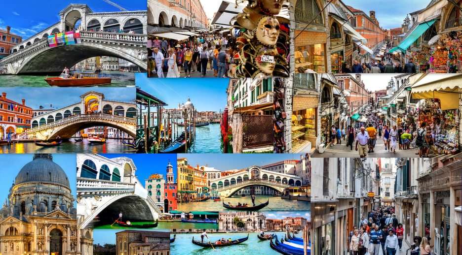 ヴェネツィア-コラージュ 写真からオンラインパズル