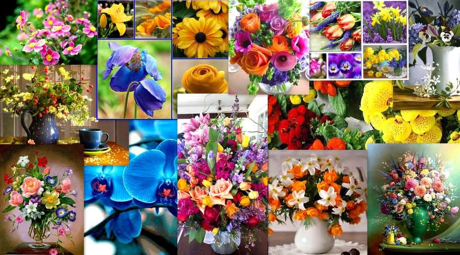 Colagem floral puzzle online