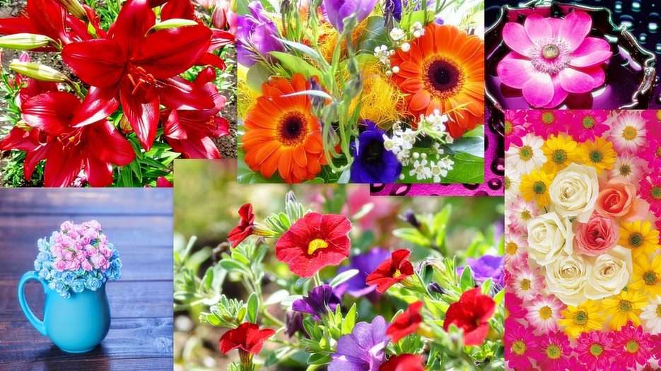 Virágok puzzle online fotóról