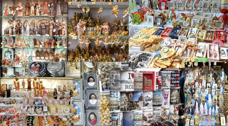 Religiöse Erinnerungsstücke aus Italien Online-Puzzle vom Foto