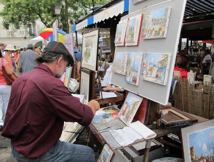 På Montmartre - Paris pussel online från foto
