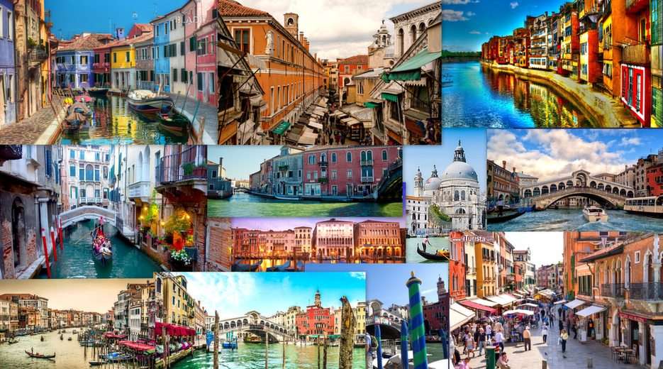 Венеция-коллаж онлайн-пазл