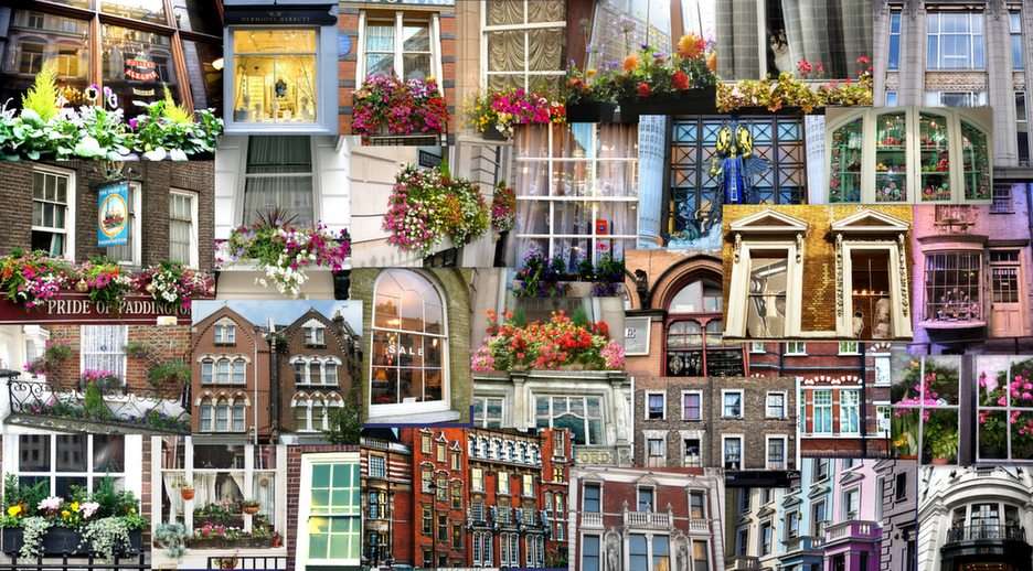 London-windows puzzle online fotóról