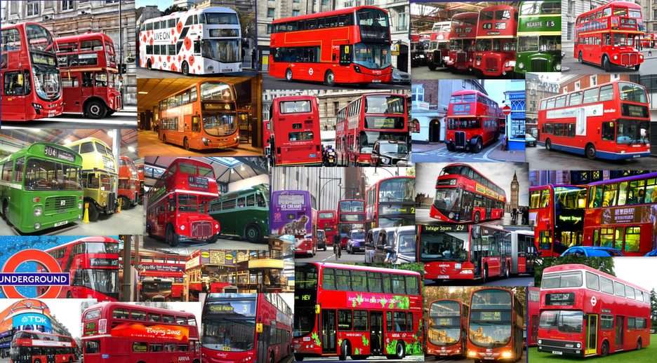 Английски автобуси онлайн пъзел