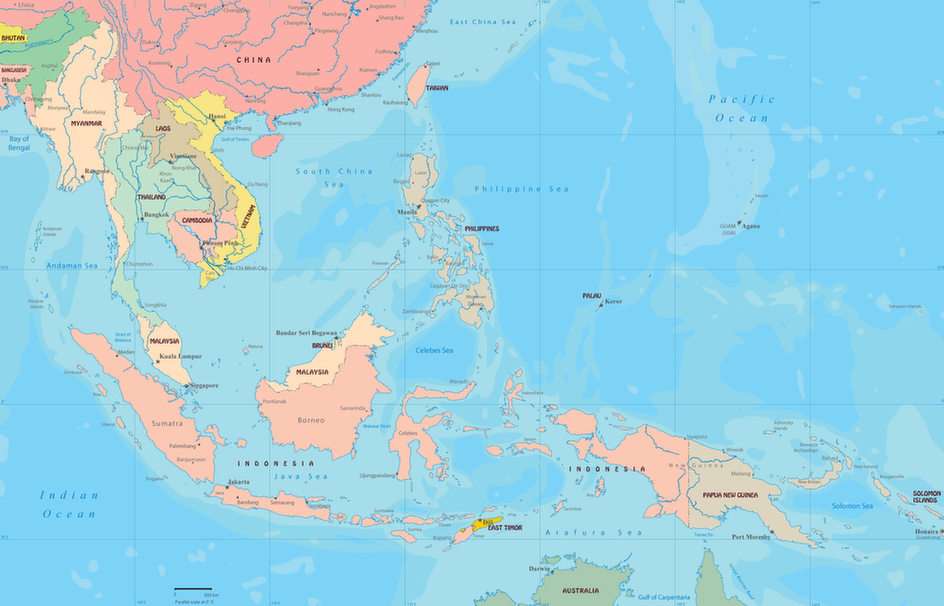 Sud-est asiatico puzzle online da foto