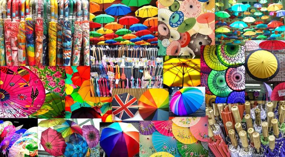 Umbrellas puzzle online from photo