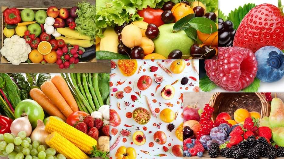 Зеленчуци и плодове онлайн пъзел от снимка