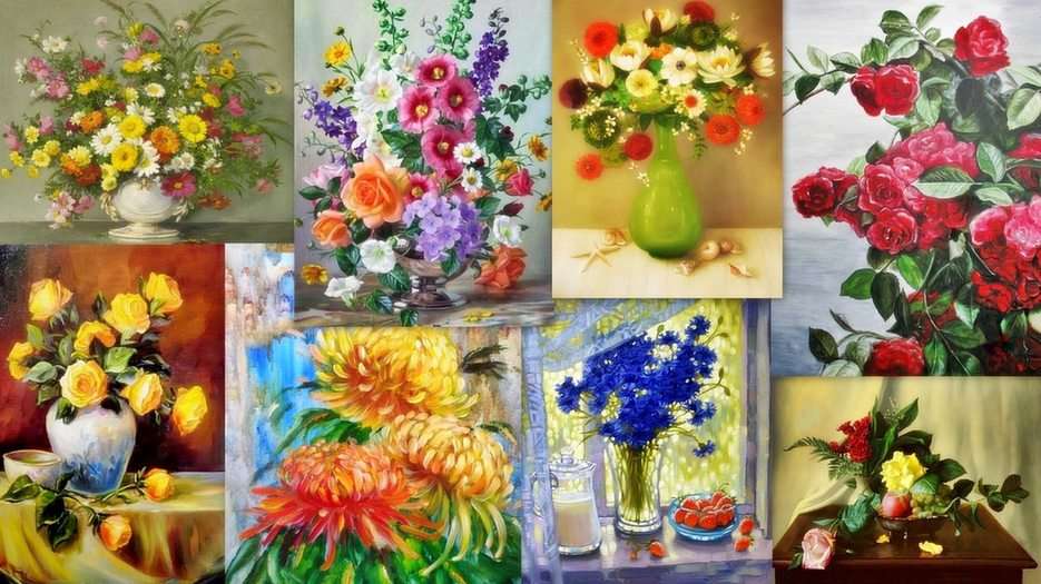 Flowers - painting puzzle