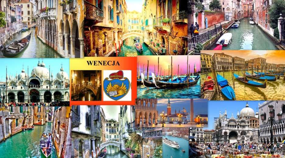 Venice-collage puzzle from photo