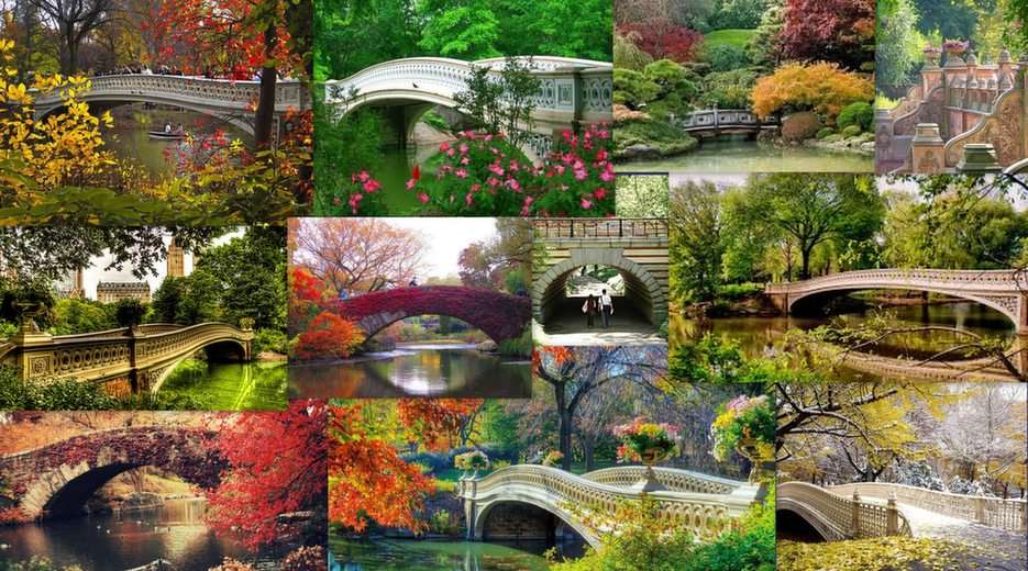 Romantische brug puzzel online van foto