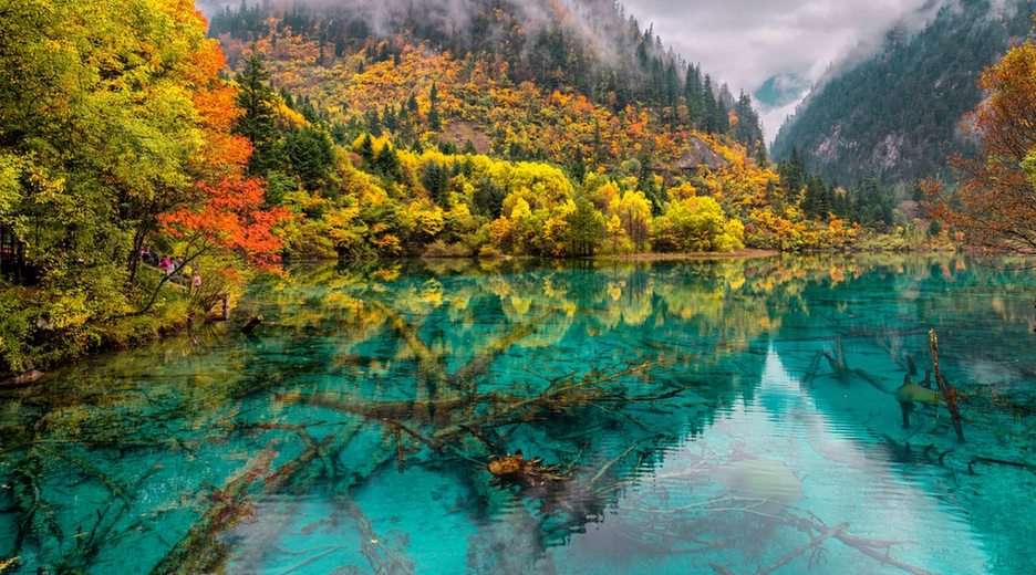 Lago di cinque colori puzzle online da foto