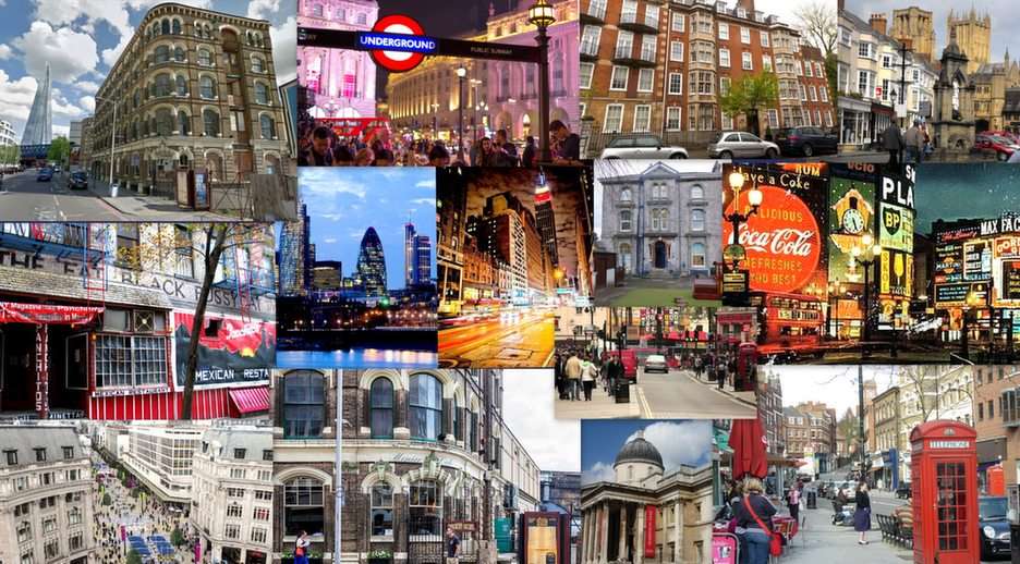 London collage pussel från foto
